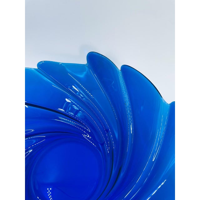 1970s Large Vintage Glass Bowl, 1975 For Sale - Image 5 of 8