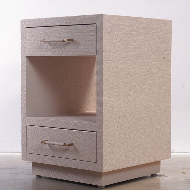 Mid-Century Modern Interlude Home Taylor Small Bedside Chests, Pair of (New Condition) For Sale - Image 3 of 8