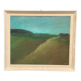Dina Mortensen, Landscape, 1950s, Oil Painting on Canvas, Framed For Sale