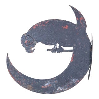 Early 20th Century French Wrought Iron Coat Rack For Sale