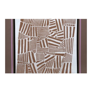 Paul Maxwell "Brown Folk Pattern" Serigraph For Sale