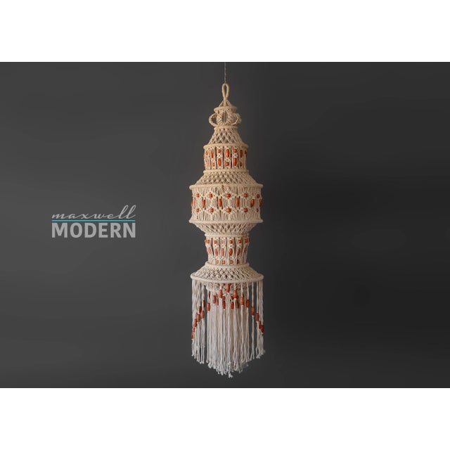 A vintage beauty of incomparable boho chic magnitude! A piece of this size (60" tall) is very rare and hard to find! This...