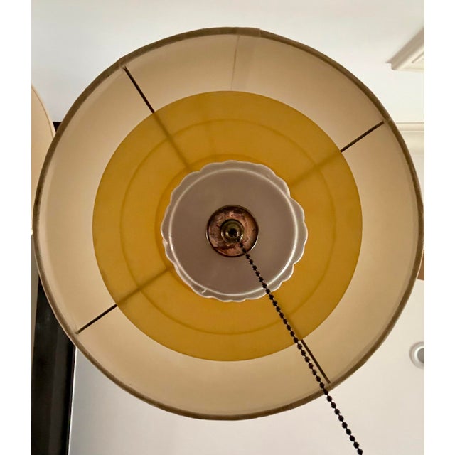 1970s Hollywood Regency Faux Bamboo Pendant Lighting - a Pair For Sale - Image 9 of 10