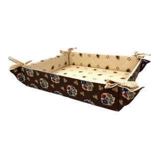 Pierre Deux Large Rectangular Quilted Fabric Tray For Sale