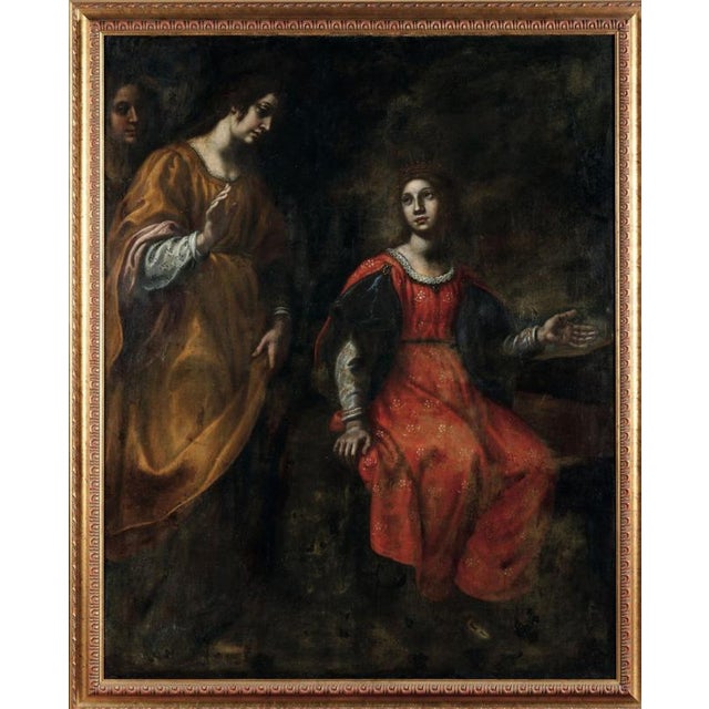 Francesco Curradi, Moses Saved from the Waters, oil on canvas, first half of the 17th century Large Italian painting from...