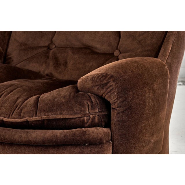 Brown Orchidee Lounge Chairs and Ottoman by Michel Cadestin for Airborne, France 1968 For Sale - Image 8 of 12