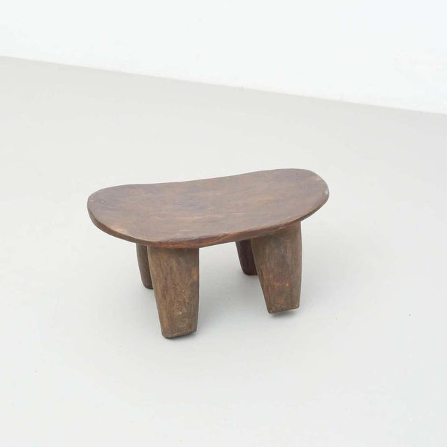 Brown Traditional African Wood Stool, 1930s For Sale - Image 8 of 16