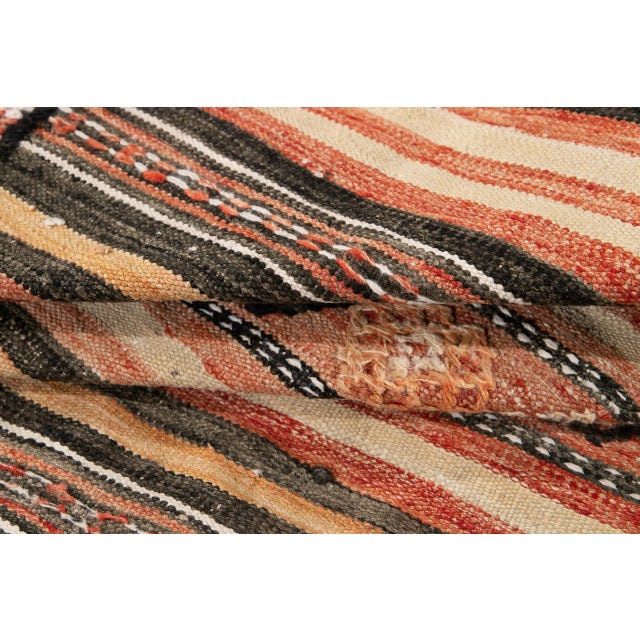 Mid 20th Century Mid-20th Century Vintage Kilim Rug 4' 8" X 8' 7'' For Sale - Image 5 of 13