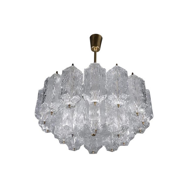 Ice Glass Chandelier from Kalmar, 1950s For Sale - Image 16 of 16