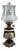 Vintage Porcelain, Brass, and Glass Table Lamp from Limoges, France For Sale