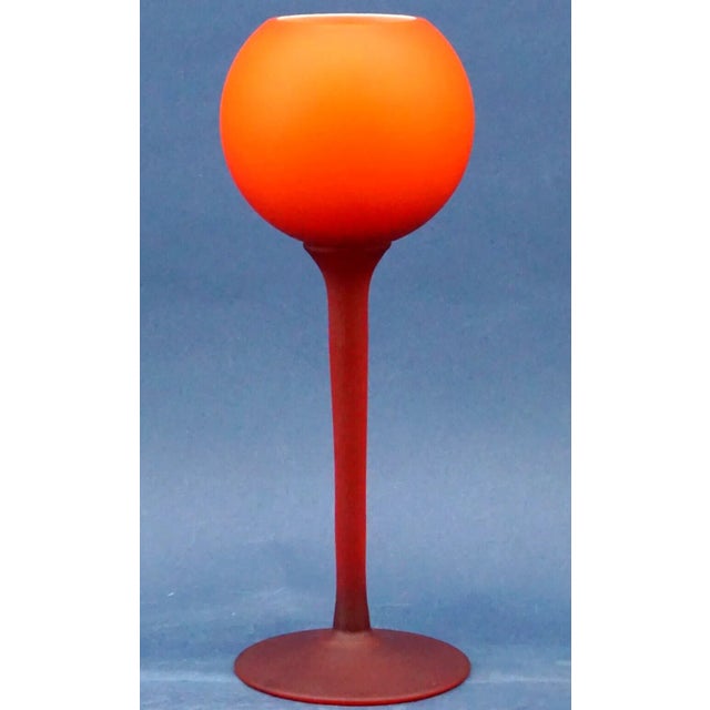 Mid-Century Modern 20th Century Orange and White Murano Glass Vase attributed to Carlo Moretti, Venice, Italy, 1950s For Sale - Image 3 of 15