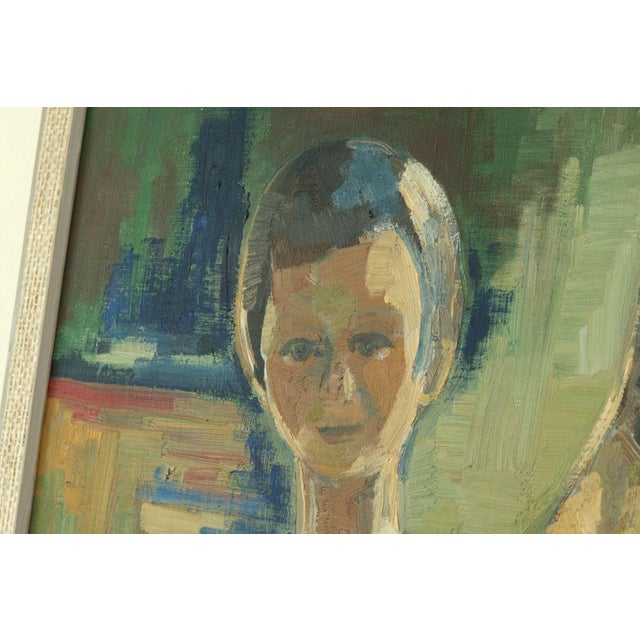 Elisita, Sisters, 1970s, Oil Painting, Framed For Sale - Image 4 of 11