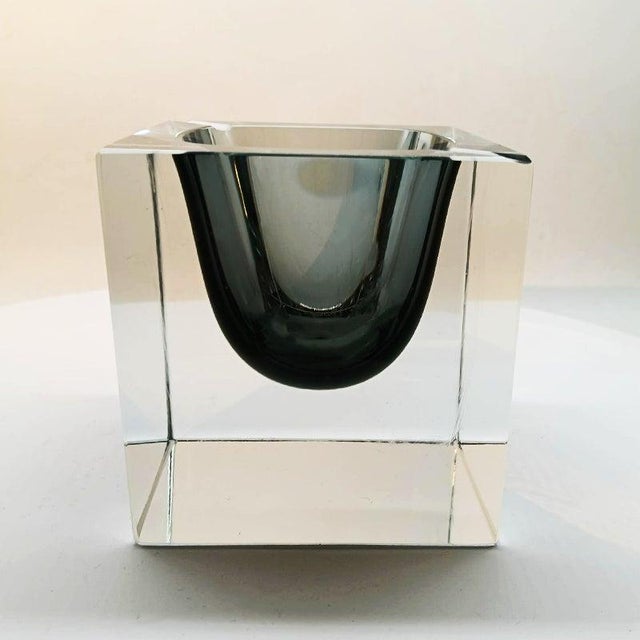 Rare Cube Ashtray or Catch-All in Murano Glass by Flavio Poli for Seguso, 1960s For Sale - Image 12 of 18