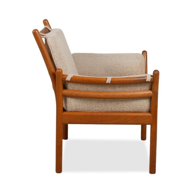 Mid-Century Danish Genius Armchair in Teak with Grey Upholstery by Illum Wikkelsø for CFC Silkeborg, 1975 For Sale - Image 12 of 15