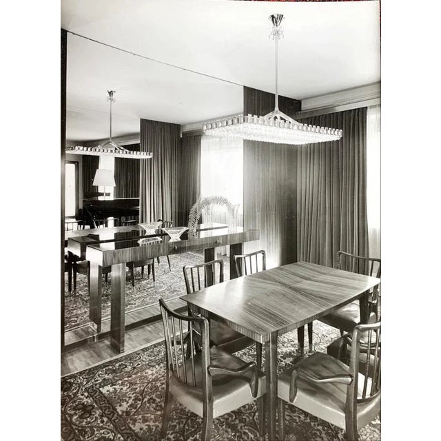 Mid-Century Austrian Walnut and Red Leather Dining Armchairs by Oswald Haerdtl, Set of 8 For Sale - Image 15 of 16