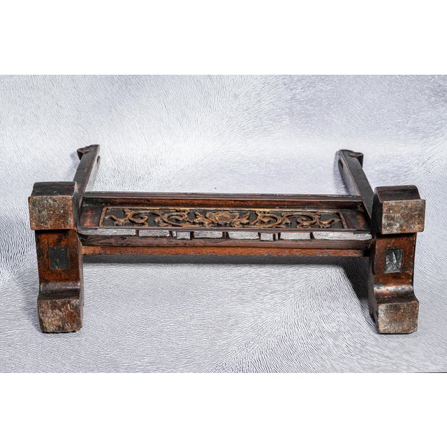 Incredible Large Antique Carved Wood Chinese Asian Table Screen Home Decor Chinoiserie For Sale - Image 17 of 17