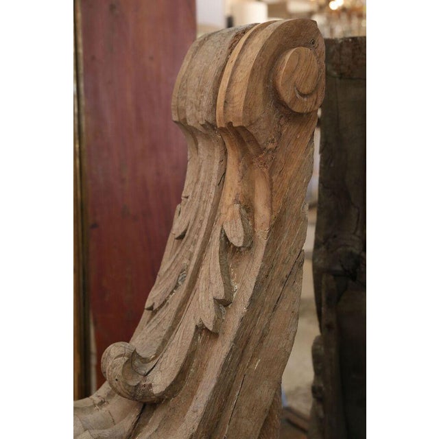 French Hand-Carved Oak Corbel For Sale - Image 3 of 7