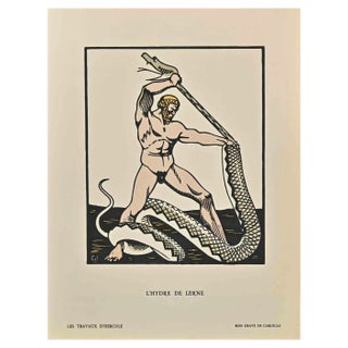 Carlège, L'Hydre de Lerne, Woodcut Print For Sale