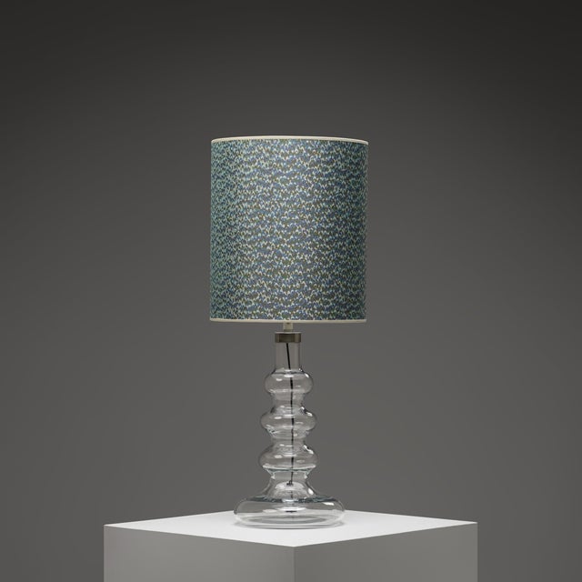 Glass Large Glass Table Lamp by Hsin-Lun Ling for Holmegaard, 1980s For Sale - Image 7 of 7