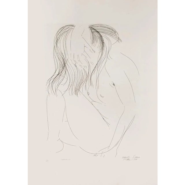 Aretusa no.4 is an original etching artwork realized in 1971 by emilio greco. Hand-signed on the lower right and dated....