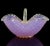 Beautiful and large, vintage Murano hand blown opalescent pink and gold flecks with diamond quilted surface Italian art...