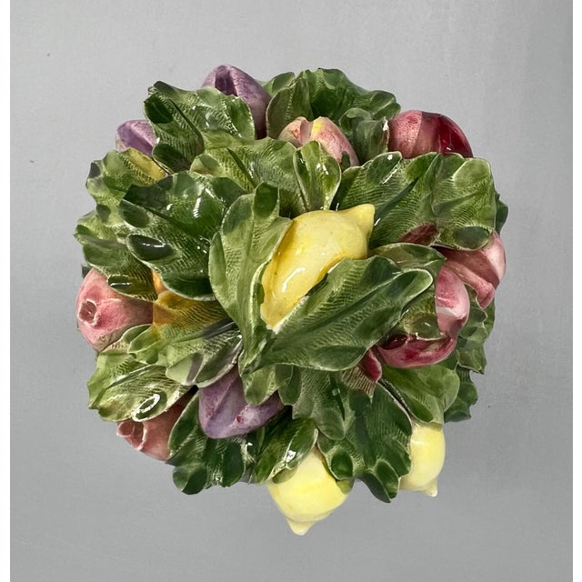 Vintage Italian Majolica Fruit Topiary For Sale In Houston - Image 6 of 12