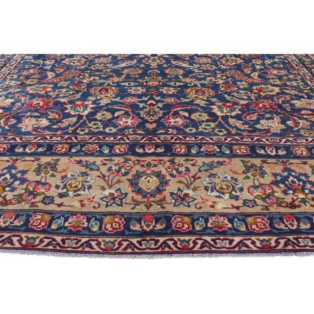 Vintage Persian Isfahan Rug - 09'10 X 13'00 For Sale - Image 4 of 9