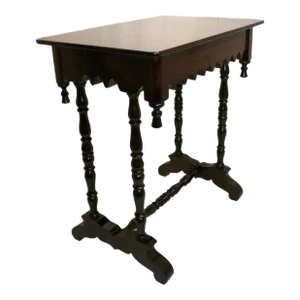 Early American Mahogany Gothic Table With One Drawer, 19th C.