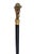Wood Antique Black Wooden Folding Walking Stick Cane With Sherlock Holmes Head Handle For Sale - Image 7 of 8