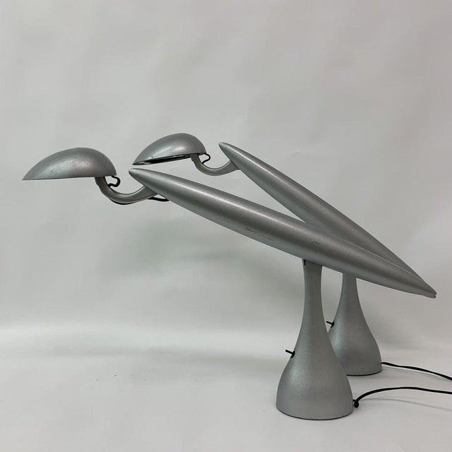 1980s Postmodern Heron Table Lamp by Isao Hosoe for Luxo, 1980s For Sale - Image 5 of 18