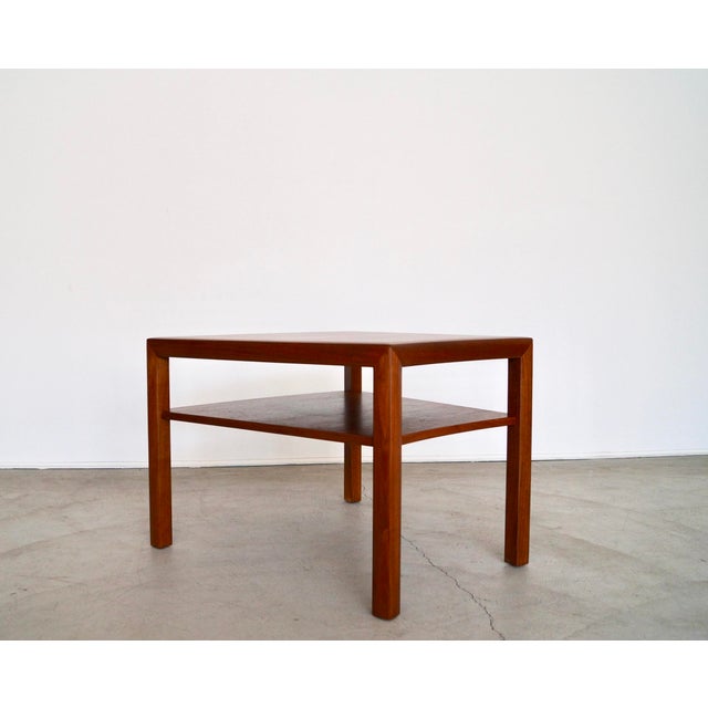 Brown Saltman 1960’s Mid-Century Modern Edward Wormley Style Wedge Side Table For Sale - Image 4 of 12