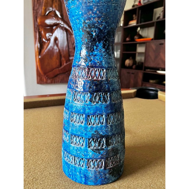 Mid-Century Modern 1960s Mid Century Modern Bitossi Table Lamp in Rimini Blue - Aldo Londi for Bitossi For Sale - Image 3 of 12