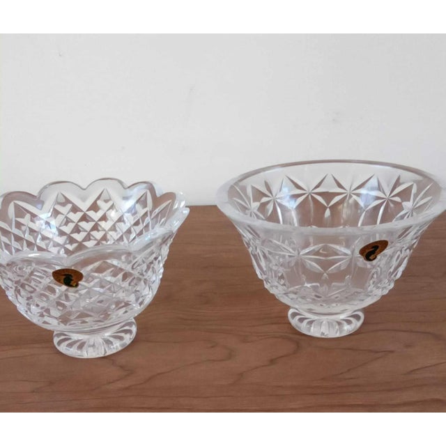 Vintage Waterford Crystal Set With Original Boxes & Labels - O'Mara 10" Bowl, Waterville Pitcher & Footed Bowls For Sale - Image 12 of 15