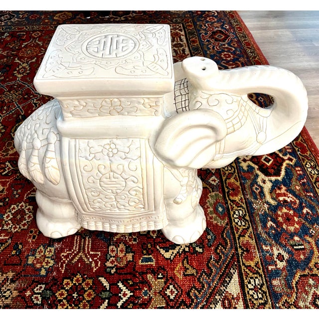 Vintage Elephant Plant Stand Garden Seat Side Table Chairish