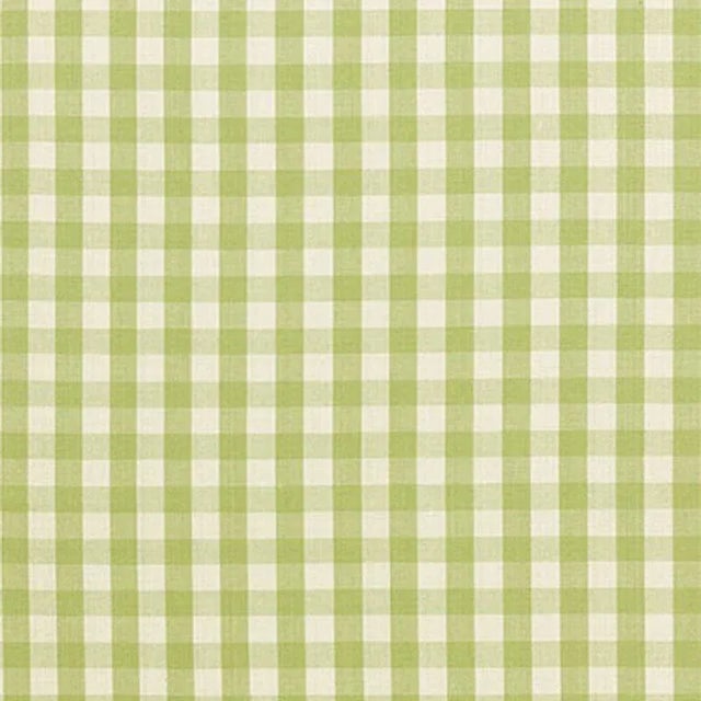 Contemporary Sample - Schumacher Elton Cotton Check Fabric in Sage For Sale - Image 3 of 3