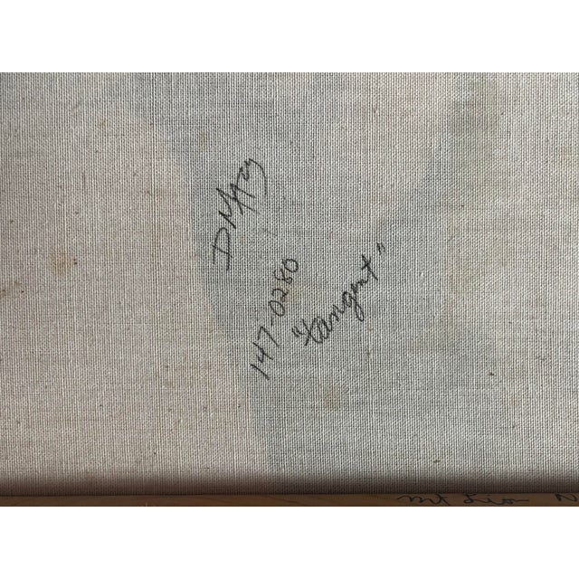 1980 Original Oil on Canvas Painting Mountain Lion by American Wildlife Artist Della Mazy For Sale In Los Angeles - Image 6 of 8