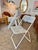 A Vintage Set of 9 White Metal Chairs in the Style of Egon Eirmann, Made in France, Circa 1970s. For Sale - Image 13 of 16