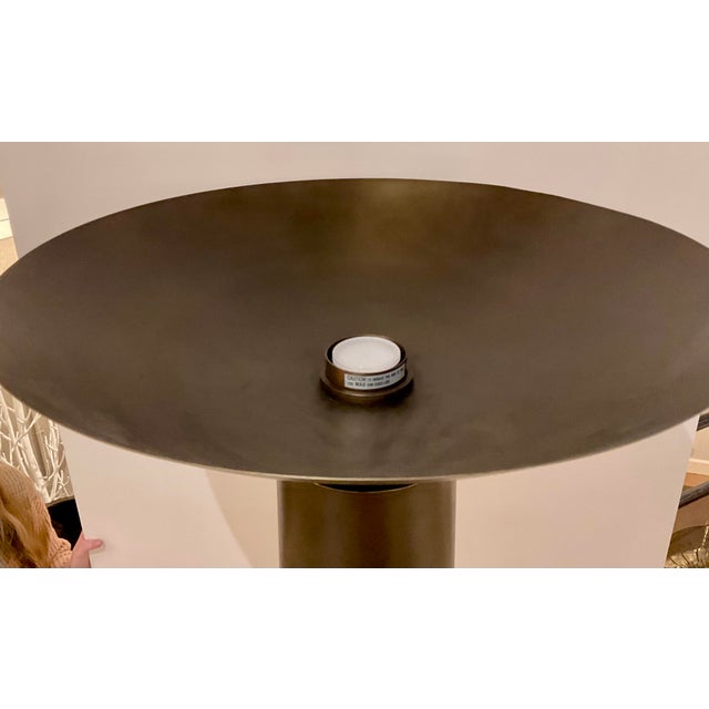 2020s Global Views Modern Bronze Kylix Torchiere For Sale - Image 5 of 6