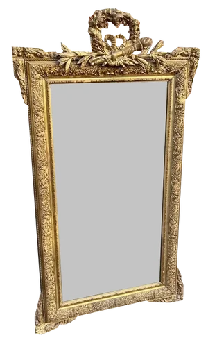 Large Antique 19th Century French Gilt Mirror