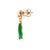 A pair of late 20th-century 14 K gold drop earrings featuring marquise-cut green jadeite stones. These elegant earrings...