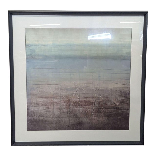 Framed Abstract Landscape Textured Art Print - Modern Wall Decor For Sale