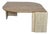 Mid-Century Coffee Table in Travertine and Olive Wood Veneer, 1970s For Sale