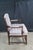 Late 20th Century 2 French Country Walnut Plaid Fauteuil Nailhead Ladderback Club Lounge Armchairs For Sale - Image 10 of 12