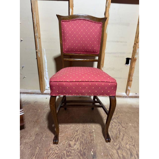 Victorian Antique Victorian Style Hand Carved Lion Feet Dining Chairs. Set of 3 For Sale - Image 3 of 17