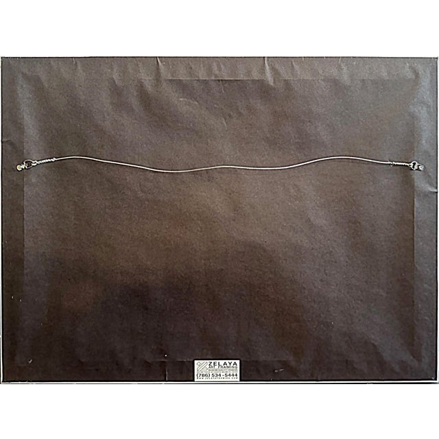 Orange Vintage Mixed Media Abstract Sailboat Collage, Victor Vi Cassanelli, Listed Artist For Sale - Image 8 of 8