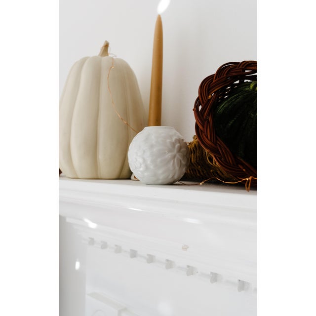 1960s Mid Century Matte White Porcelain Botanical Vase by Ak Kaiser West Germany For Sale - Image 5 of 12