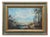 Landscape with Characters by the River, Oil on Canvas, Framed For Sale