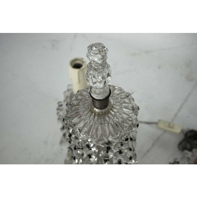 Maria Theresa Crystal Candelabra Table Lamps, Italy, 1940s, Set of 2 For Sale - Image 11 of 18