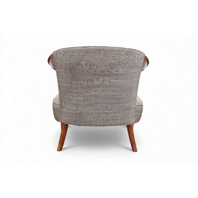 1950s Sculptural Mid Century Lounge Chair in Walnut For Sale - Image 9 of 9