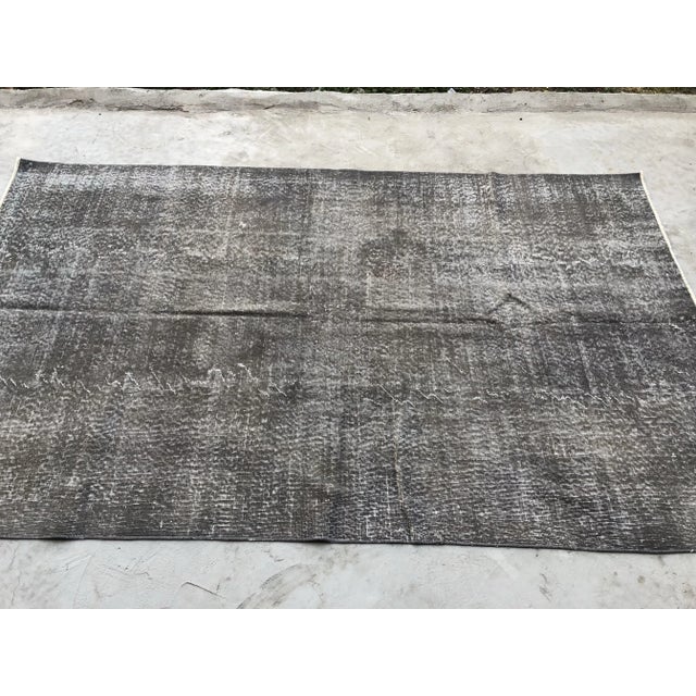 1960s 1960s Turkish Oushak Bohemian Tribal Gray Wool Rug For Sale - Image 5 of 9